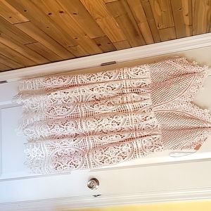 White lace embroidered dress